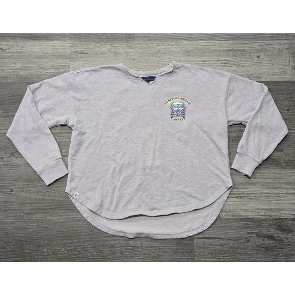 Simply Southern Forever Chasing Sunsets Boxy Hi Low Pullover Sweatshirt Top - Picture 3 of 7